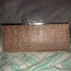 Rose gold clutch